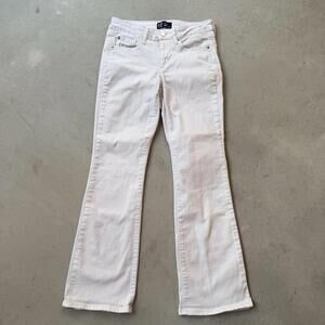Gap Denim Curvy Perfect Boot White Petite Jeans Size 27